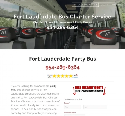 Fort Lauderdale Party Bus - Bus Charters - Fort Lauderdale, FL