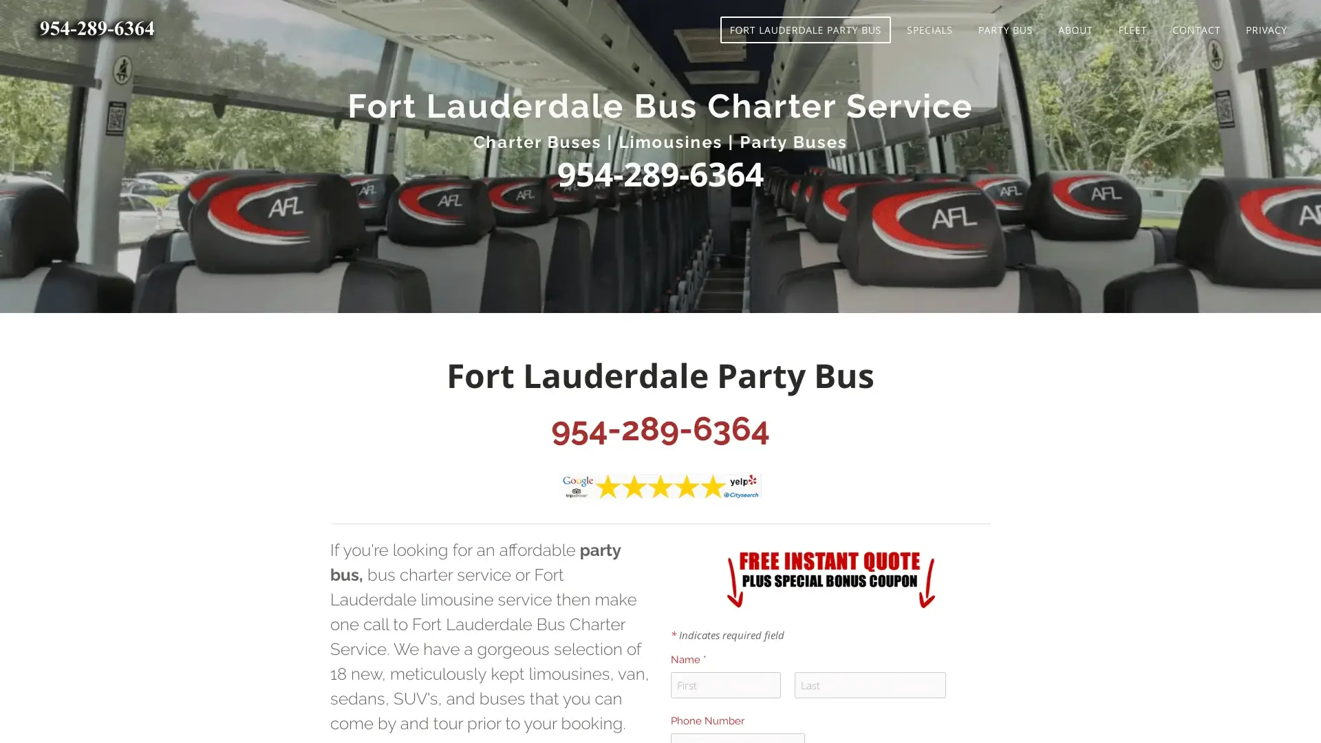 Fort Lauderdale Party Bus - Bus Charters - Fort Lauderdale, FL