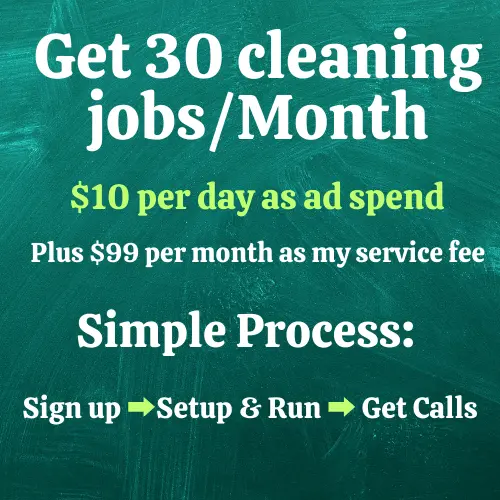 Get 30 cleaning jobs every month